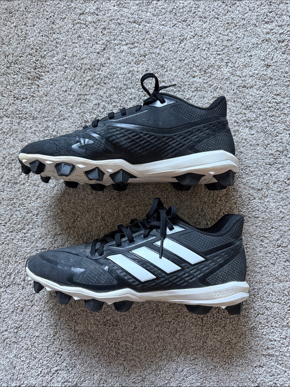 adidas Men’s Icon 8 MD Baseball Cleats – Black & White